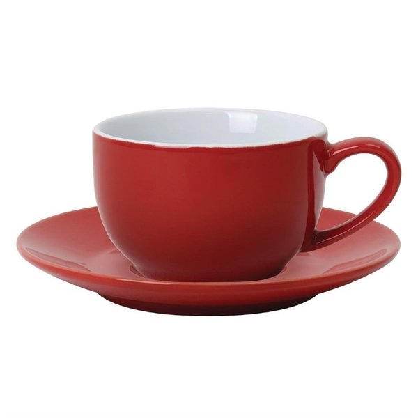 Koffiekopjes | Steengoed | Rood | 230ml | 12 Stuks