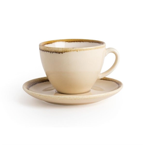 Cappuccinokopjes | KILN | Porselein | Zandsteen | 23cl | 6 Stuks | Ø93x68(h)mm