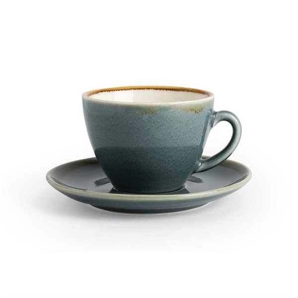 Cappuccinokopjes | KILN | Porselein | Blauw | 23cl | 6 Stuks | Ø93x68(h)mm