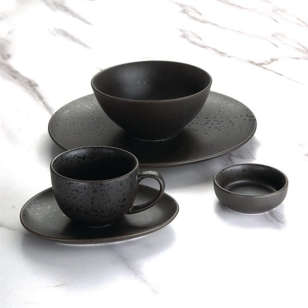 Schotels | FUSION | Porselein | Zwart | 6 Stuks | 160x128mm