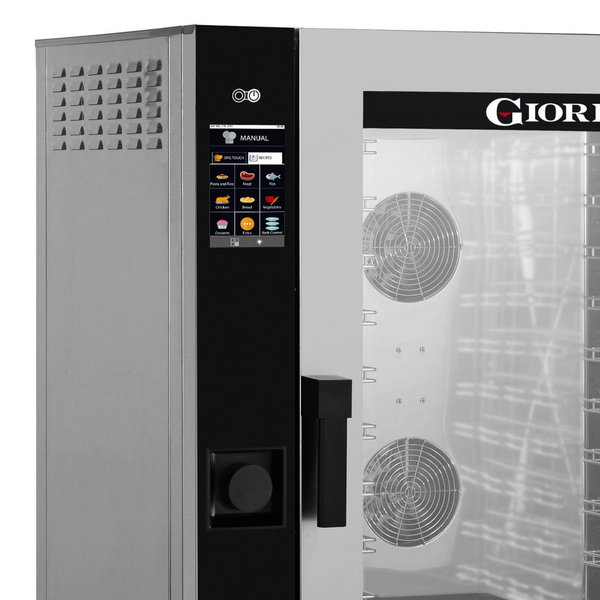 Hetelucht-/Stoomoven | EASYair | 10 Niveaus (EN/GN) | Gas | 50°C/280°C | 19kW/0.6kW (230V) | Bevochtiging (Automatisch) | Touchscreen | 870x770x1080(h)mm