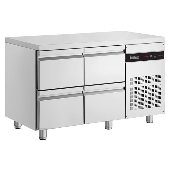 Koelwerkbank | 270L | 4 Laden  (1/1 GN) | 0°C/+10°C  | Geforceerd | 0.08kW | 1345x700x875/935(h)mm