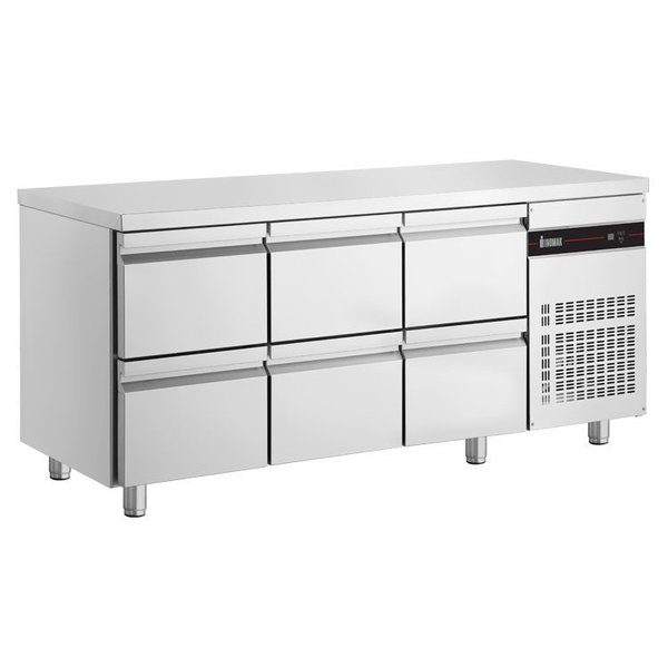 Koelwerkbank | 420L | 6 Laden (1/1 GN) | 0°C/+10°C  | Geforceerd | 1790x700x875/935(h)mm