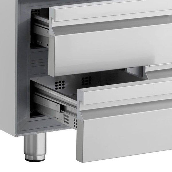 Koelwerkbank | 571L | 12 Laden (1/1 GN) | 0°C/+10°C  | Geforceerd | 0.11kW | 2240x700x875/935(h)mm