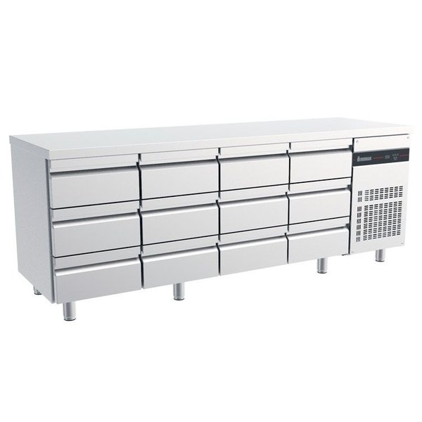 Koelwerkbank | 571L | 12 Laden (1/1 GN) | 0°C/+10°C  | Geforceerd | 0.11kW | 2240x700x875/935(h)mm