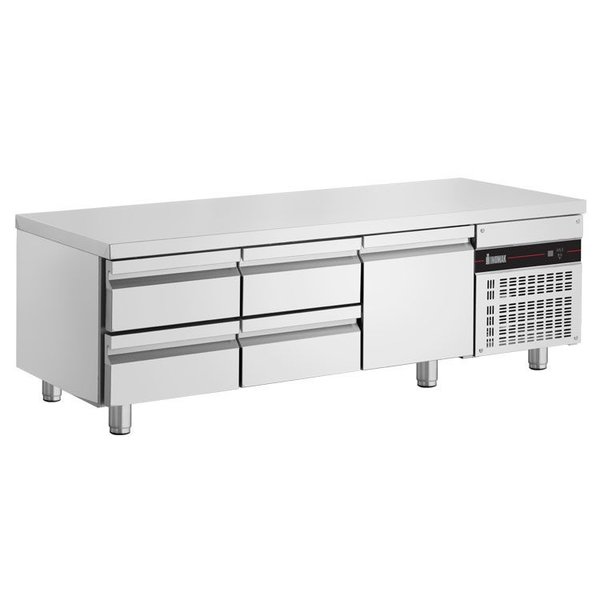 Koelwerkbank | 245L | 1 Deur (1/1 GN) + 4 Laden | 0°C/+10°C  | Geforceerd | 0.07kW | 1790x700x645/705(h)mm