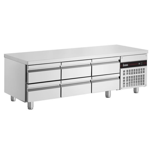Koelwerkbank | 245L | 6 Laden (1/1 GN) | 0°C/+10°C  | Geforceerd | 0.07kW | 1790x700x645/705(h)mm