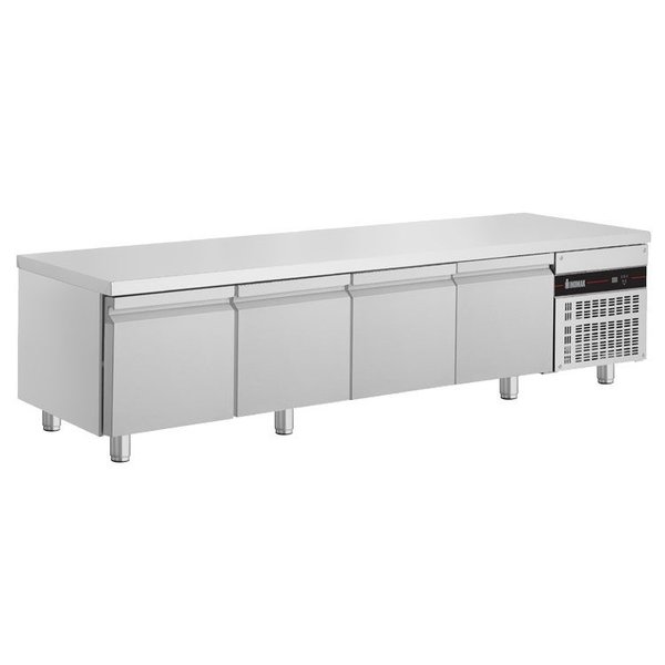 Koelwerkbank | 332L | 4 Deuren (1/1 GN) | 0°C/+10°C  | Geforceerd | 0.1kW | 2240x700x645/705(h)mm