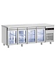 Inomak Koelwerkbank | 571L | 4 Glasdeuren (1/1 GN) | 0°C/+10°C  | Geforceerd | 2240x700x875/935(h)mm 