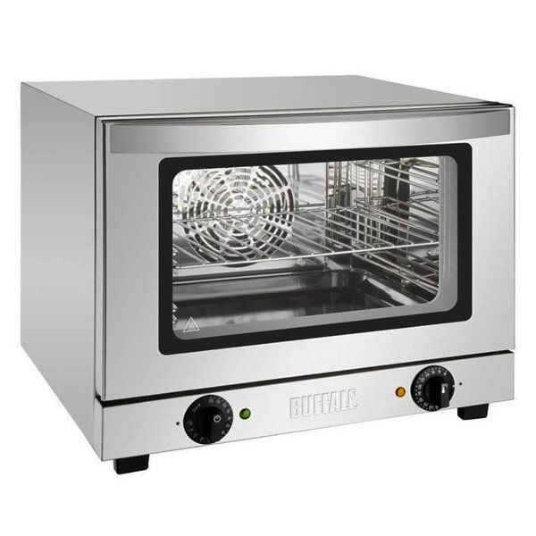 Heteluchtoven | 3 Niveaus (1/2 GN) | Elektrisch | 50°C/250°C | 2.1kW (230V) | 475x495x378(h)mm