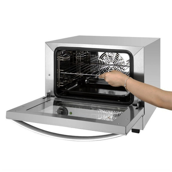 Heteluchtoven | 3 Niveaus (1/2 GN) | Elektrisch | 50°C/250°C | 2.1kW (230V) | 475x495x378(h)mm