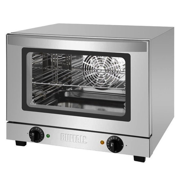 Heteluchtoven | 3 Niveaus (1/2 GN) | Elektrisch | 50°C/250°C | 2.1kW (230V) | 475x495x378(h)mm