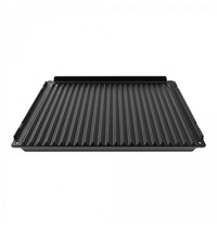 UNOX Bak-/Grillplaat | UNOX BakerLux SPEED.Pro | Aluminium (Antikleeflaag) | Dubbelzijdig (Gegroefd/Glad) | 460x330x27(h)mm