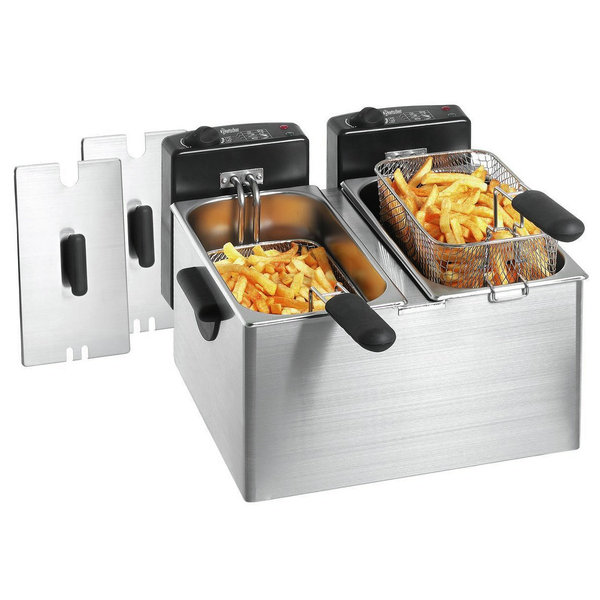 Friteuse | MINI III | Elektrisch | 4+4L | 60°C/190°C | 4.4kW (2x 230V) | 400x540x280(h)mm
