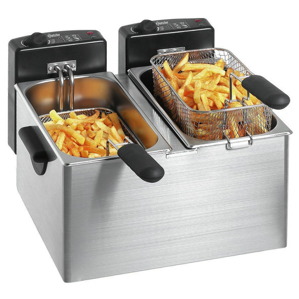 Friteuse | MINI III | Elektrisch | 4+4L | 60°C/190°C | 4.4kW (2x 230V) | 400x540x280(h)mm