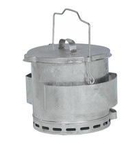 Bartscher Frituurvetemmer | 12L | Schenktuitdop | Vergrendelbaar | Binnenruimte Ø280mm | 355x335x450(h)mm 