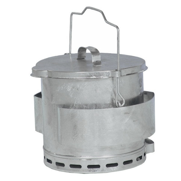Frituurvetemmer | 12L | Schenktuitdop | Vergrendelbaar | Binnenruimte Ø280mm | 355x335x450(h)mm