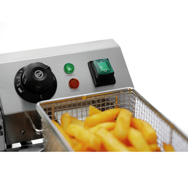 Friteuse | SNACK I PLUS | Elektrisch | 4L | 50°C/190°C | 2kW (230V) | Aftapkraan | 200x530x340(h)mm