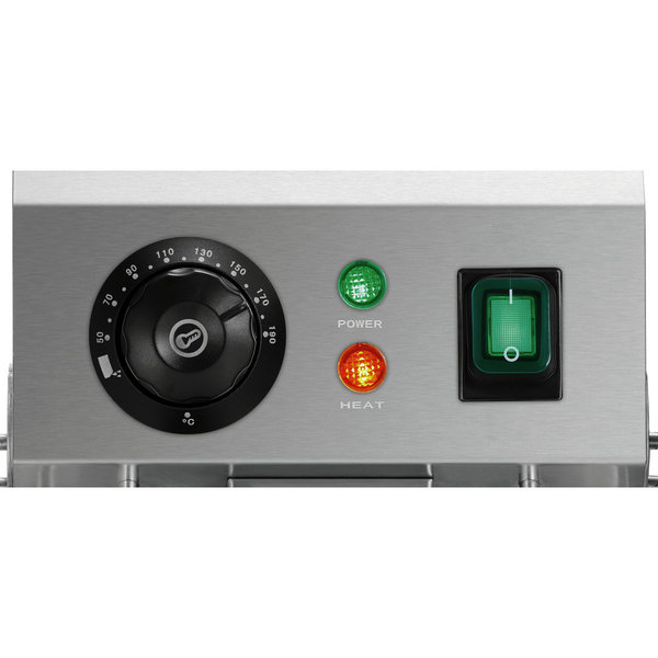 Friteuse | SNACK II PLUS | Elektrisch | 4+4L | 50°C/190°C | 4kW (2x 230V) | Aftapkranen | 400x530x340(h)mm