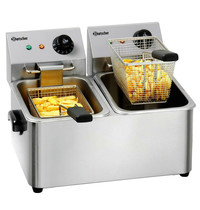 Bartscher Friteuse | SNACK II | Elektrisch | 4+4L | 50°C/190°C | 4kW (2x 230V) | 445x525x310(h)mm 
