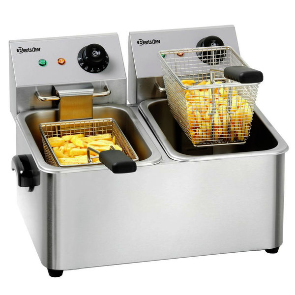 Friteuse | SNACK II | Elektrisch | 4+4L | 50°C/190°C | 4kW (2x 230V) | 445x525x310(h)mm