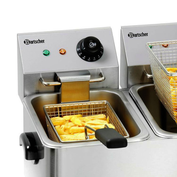 Friteuse | SNACK II | Elektrisch | 4+4L | 50°C/190°C | 4kW (2x 230V) | 445x525x310(h)mm