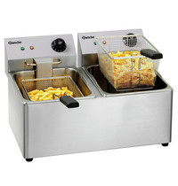 Bartscher Friteuse | SNACK IV | Elektrisch | 8+8L | 50°C/190°C | 6.5kW (2x 230V) | 550x580x340(h)mm 