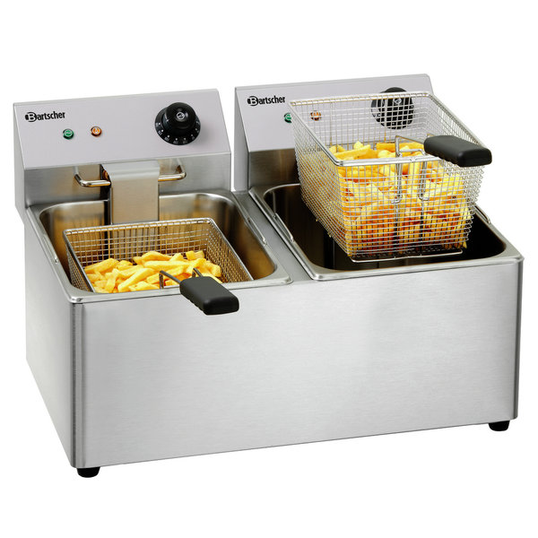 Friteuse | SNACK IV | Elektrisch | 8+8L | 50°C/190°C | 6.5kW (2x 230V) | 550x580x340(h)mm