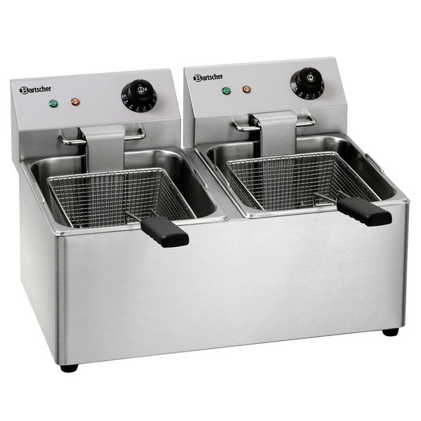 Friteuse | SNACK IV | Elektrisch | 8+8L | 50°C/190°C | 6.5kW (2x 230V) | 550x580x340(h)mm