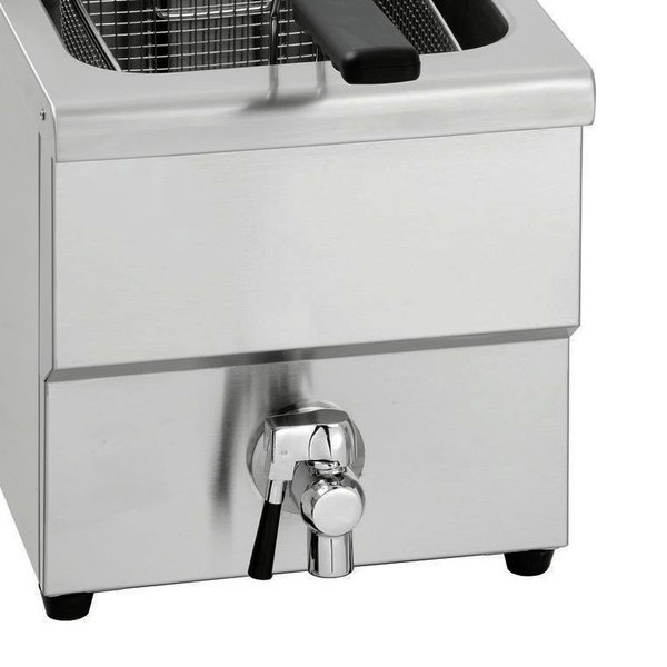 Friteuse | IMBISS I | Elektrisch | 8L | 50°C/190°C | 3.25kW (230V) | Aftapkraan | 290x630x410(h)mm