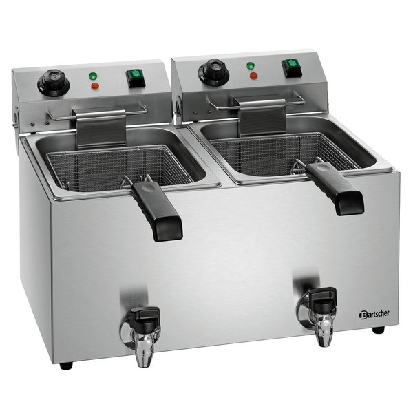 Friteuse | SNACK IV PLUS | Elektrisch | 9+9L | 50°C/190°C | 6.6kW (2x 230V) | Aftapkranen | 575x530x385(h)mm