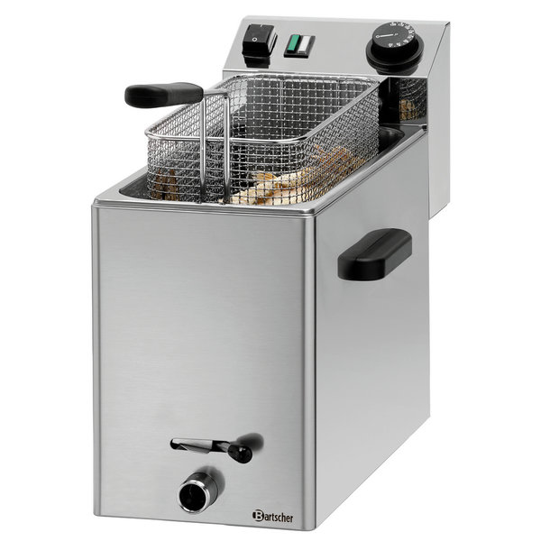 Friteuse | SNACK XL PLUS | Elektrisch | 8L | 50°C/190°C | 3.4kW (230V) | Aftapkraan | 245x720x470(h)mm