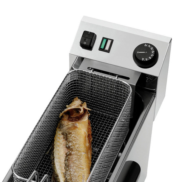 Friteuse | SNACK XL PLUS | Elektrisch | 8L | 50°C/190°C | 3.4kW (230V) | Aftapkraan | 245x720x470(h)mm