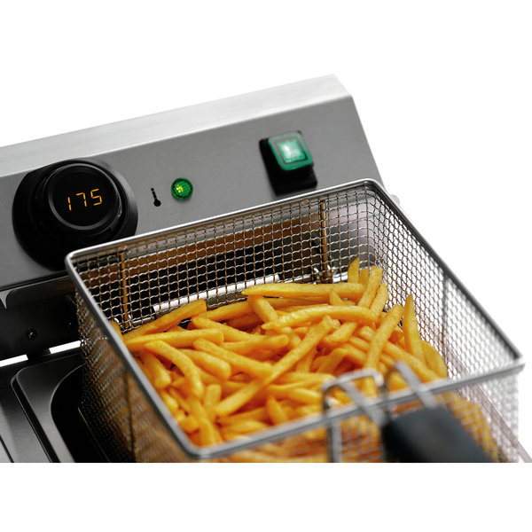 Friteuse | SNACK IV PLUS | Elektrisch | 9+9L | 50°C/190°C | 6.6kW (2x 230V) | Aftapkranen | 561x640x386(h)mm