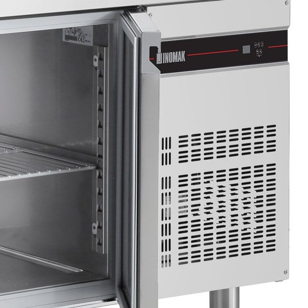 Saladette | 421L | RVS | 3 Deuren (1/1 GN) | Boven 10x 1/4 GN | +0°C/+10°C | Geforceerd  | 1792x700x985-1045(h)mm