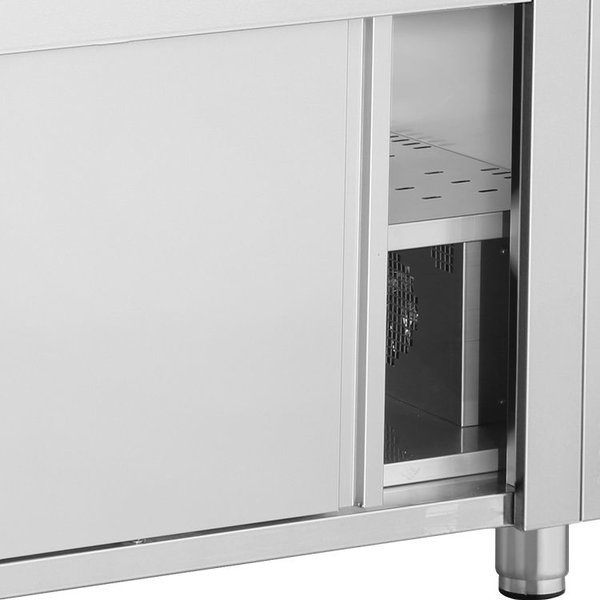 Bain-Marie | Elektrisch | Verwarmde Onderkast | Ingebouwde Wateraansluitingen | 4x 1/1 GN | 4.3kW | 1410x700x1315-1375(h)mm