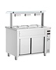 Inomak Bain-Marie | Elektrisch | Verwarmde Onderkast | Ingebouwde Wateraansluitingen | 5x 1/1 GN | 5.1kW | 1795x700x1315-1375(h)mm 