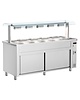 Inomak Bain-Marie | Elektrisch | Neutrale Onderkast | Ingebouwde Wateraansluitingen | 3x 1/1 GN | 2.4kW | 1105x700x1315-1375(h)mm Inomak Bain-Marie | Elektrisch | Neutrale Onderkast | Ingebouwde Wateraansluitingen | 3x 1/1 GN | 2.4kW | 1105x700x1315-1375(h)mm