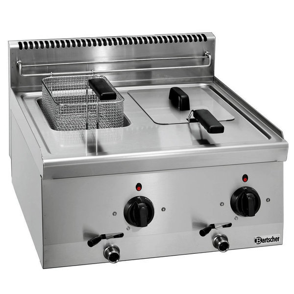 Friteuse | SERIE 600 | Elektrisch | 6+6L | 140°C/200°C | 6.6kW (400V) | Aftapkranen | 600x600x290(h)mm
