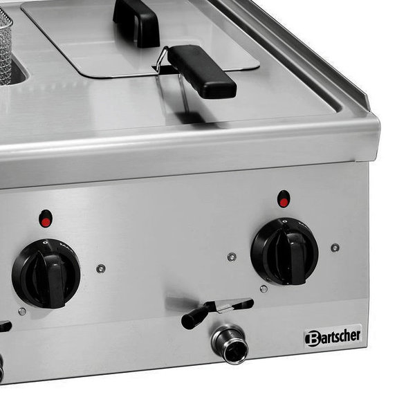 Friteuse | SERIE 600 | Elektrisch | 6+6L | 140°C/200°C | 6.6kW (400V) | Aftapkranen | 600x600x290(h)mm