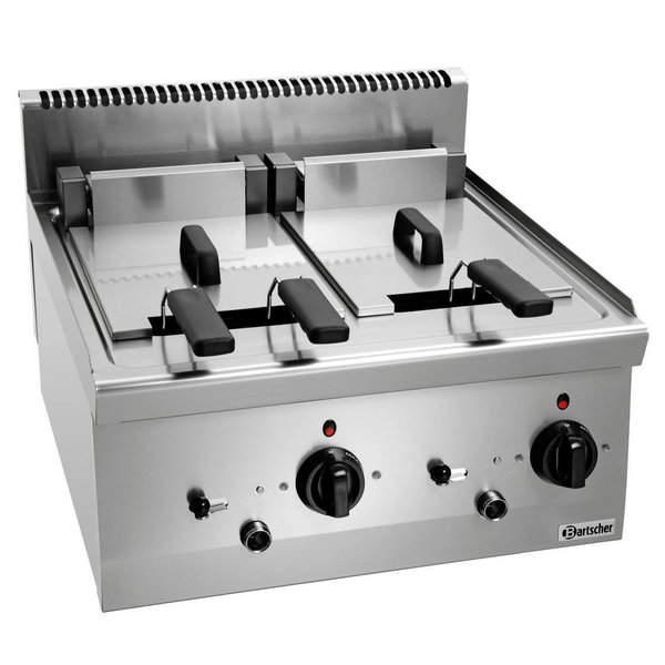 Friteuse | SERIE 600 | Elektrisch | 8+8L | 140°C/200°C | 12.6kW (400V) | Aftapkranen | 600x600x290(h)mm