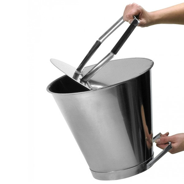 Frituurvetemmer | 17L | RVS | Schenkdeksel | Maatverdeling | Hoogte 320mm