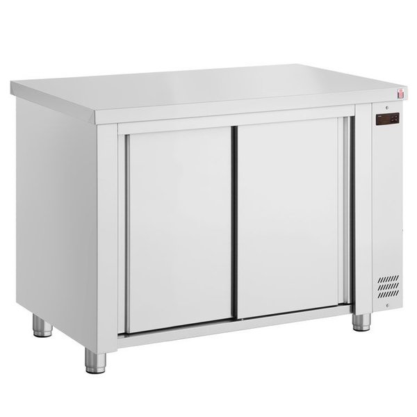 RVS Warmhoudkast | Schuifdeuren | max. +72°C | 1.4kW | 1100x700x875-935(h)mm