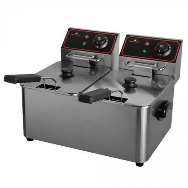 Friteuse | Elektrisch | 5+5L | 4kW (2x 230V) | 437x377x318(h)mm