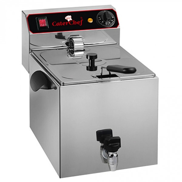 Friteuse | Elektrisch | 9L | 3.25kW (230V) | Aftapkraan | 335x515x350(h)mm