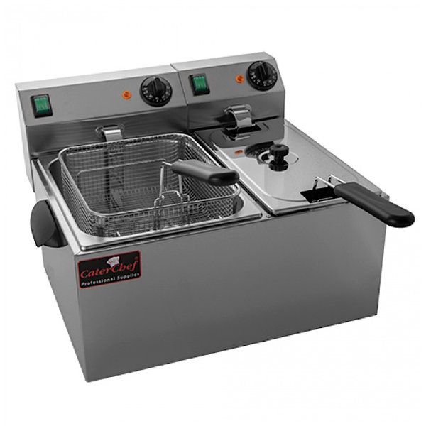 Friteuse | Elektrisch | 6+4L | 5.25kW (2x 230V) | 520x430x310(h)mm