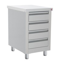 Inomak RVS Werktafel | 4 Lades | 527x700x875-935(h)mm