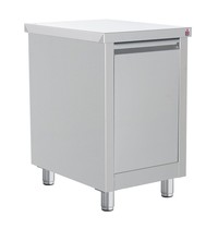 Inomak RVS Werktafel | Geïntegreerde afvalcontainer | Kanteldeur | 527x700x875-935(h)mm