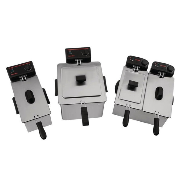 Friteuse | Elektrisch | 3.5+3.5L | 130°C/190°C | 4kW (2x 230V) | 415x429x240(h)mm