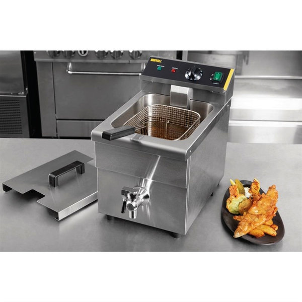 Inductiefriteuse | Elektrisch | 7.5L | 60°C/190°C | 3kW (230V) | Aftapkraan | 290x440x415(h)mm
